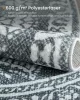 SONGMICS HOME Boho Kerek Szőnyeg Antracitszürke Mandala Mintázattal