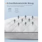   SONGMICS HOME Kétoldalas Párna Szett, Hűsítő-Meleg Kombinált 80 x 40 cm Felhőfehér