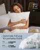 SONGMICS HOME Kétoldalas Párna Szett, Hűsítő-Meleg Kombinált 80 x 40 cm Felhőfehér