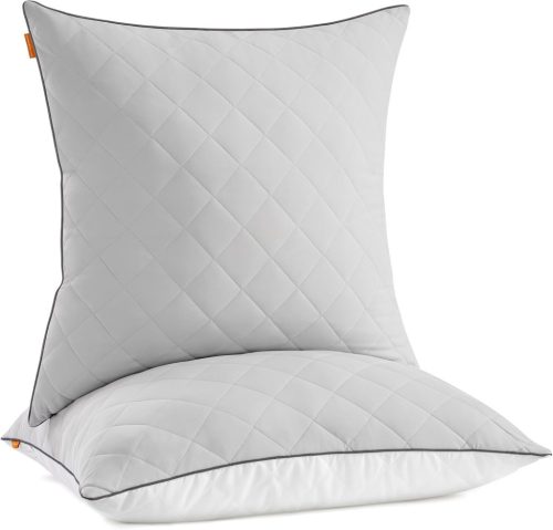 SONGMICS HOME Kétoldalas Párna Szett Galambszürke 80x80 cm Hűsítő-Meleg Kivitel