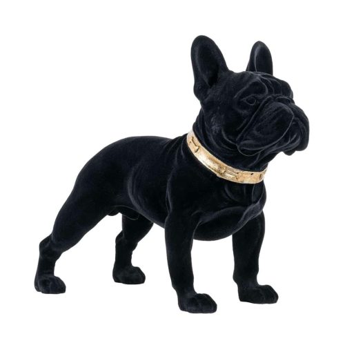 Richmond Dog Spike Francia Bulldog Dekoráció Gyanta Fekete Bársony
