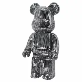 Richmond Bear S Fekete-Ezüst Mozaik Dekorációs Figura