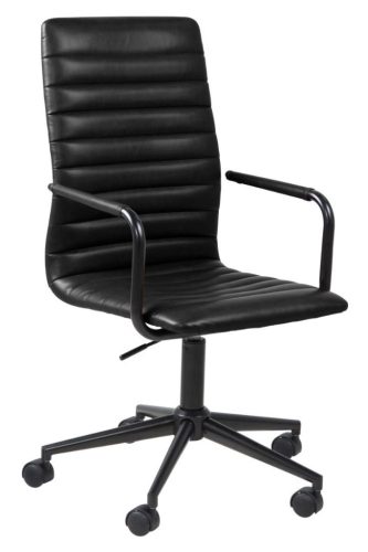 Actona Winslow Irodai Szék Műbőr Fekete Ergonomikus