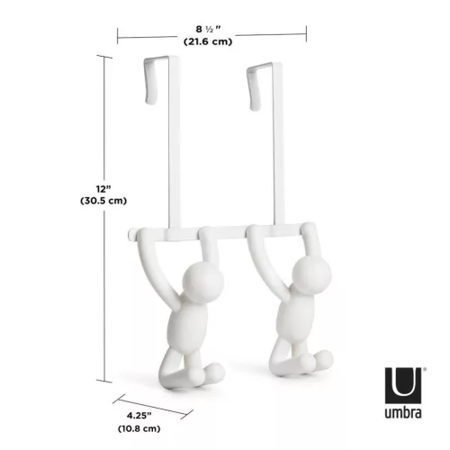 Umbra Buddy Dupla Ajtóakasztó Fehér