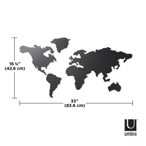 Umbra Mappit Titán Mágneses Világtérkép Fali Dekoráció