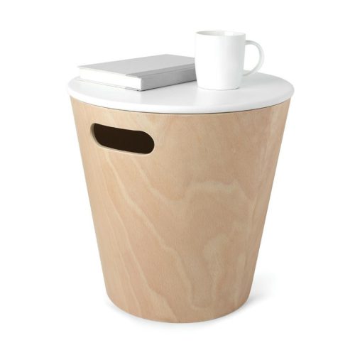 Umbra Woodrow Fa Tárolóasztal Fehér