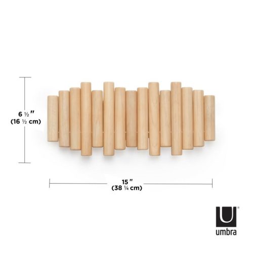 Umbra Picket Fenyő Fali Fogas Természetes