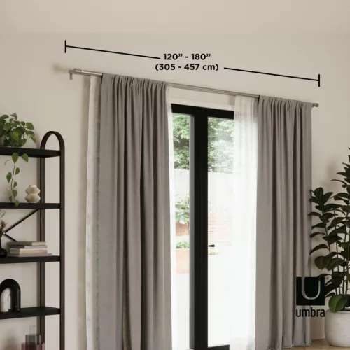 Umbra Cappa Dupla Függönykarnis Ezüst 305-457 cm