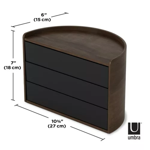 Umbra Moona Ékszertartó Doboz Fekete Dió