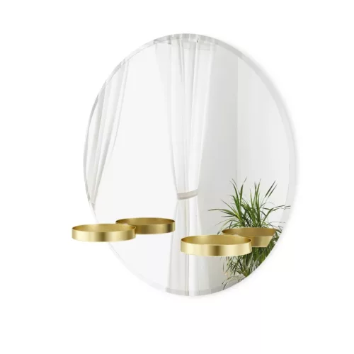 Umbra Perch Fali Tükör Réz Polcokkal 60 cm