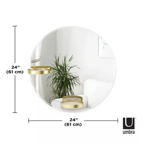 Umbra Perch Fali Tükör Réz Polcokkal 60 cm