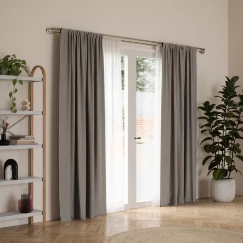 Umbra Midnight Fém Sötétítő Függönykarnis Ezüst Wrap-around