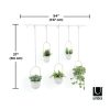 Umbra Triflora 5 Large Függő Virágtartó Fehér/Réz