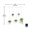 Umbra Triflora 5 Large Függő Virágtartó Fehér/Réz