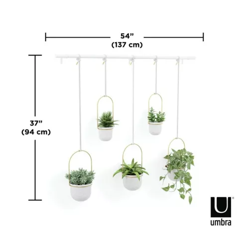 Umbra Triflora 5 Large Függő Virágtartó Fehér/Réz