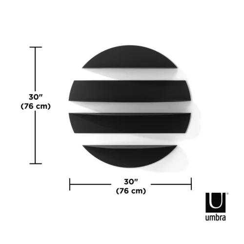 Umbra Solis Fém Fali Polcrendszer Fekete
