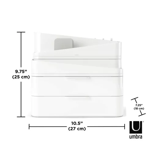 Umbra Glam Large Kozmetikai Szervező Fehér Újrahasznosított