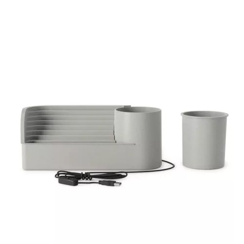 Umbra Stream USB Vízszökőkút Növénytartóval Szürke