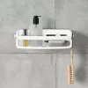 Umbra Adhesive Fehér Zuhanytároló Polc Vízelvezető Rendszerrel