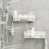 Umbra Adhesive Fehér Zuhanytároló Polc Vízelvezető Rendszerrel