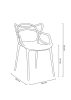 King Home LUXO ABS Ezüst Designer Szék