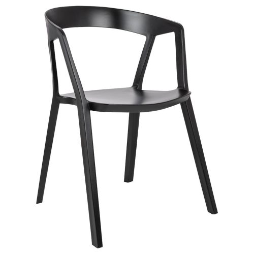 King Home Vibia Polipropilén Karfás Szék Fekete Matt