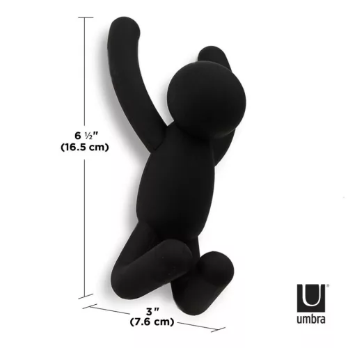 Umbra Buddy Dekoratív Fali Akasztó Fekete