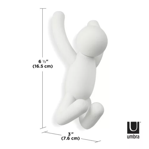 Umbra Buddy Dekoratív Fali Akasztó Fehér