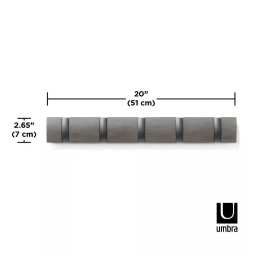 Umbra Flip 5 Összecsukható Fali Fogas Szürke
