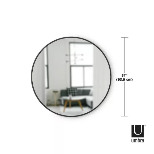 Umbra Hub Kerek Fali Tükör Fekete Gumikeret 94 cm