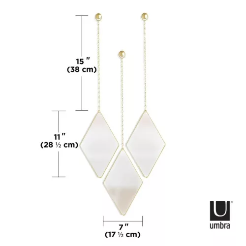 Umbra Dima Diamond Arany Gyémánt Tükör Szett