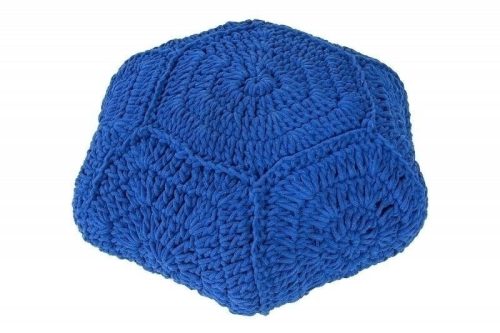 Invicta Cosy IV Kézzel Kötött Pamut Puff Kék