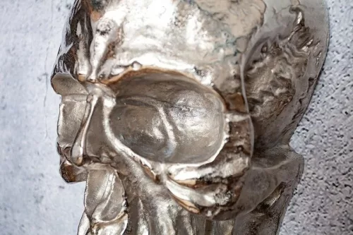 INVICTA Interior Skull Alumínium Fali Dekoráció Ezüst