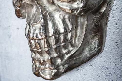 INVICTA Interior Skull Alumínium Fali Dekoráció Ezüst