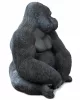 Kare Design XL Gorilla Műanyag Dekoráció Fekete 76cm