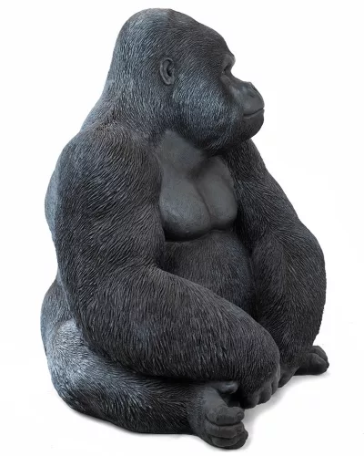 Kare Design XL Gorilla Műanyag Dekoráció Fekete 76cm