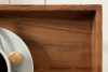 Invicta Chiano Akácfa Levehető Tálcás Kisasztal Fekete 40 cm
