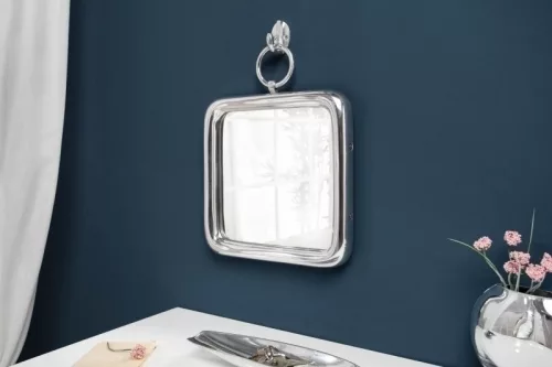 Invicta Portré Alumínium Fali Tükör Ezüst Retro 28cm