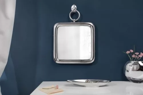 Invicta Portré Alumínium Fali Tükör Ezüst Retro 28cm