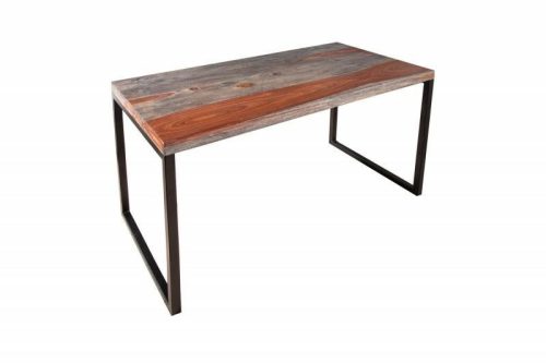 INVICTA Elements Sheesham Íróasztal Füstölt Paliszander Fém 118 cm