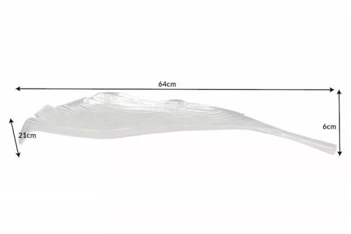 INVICTA LEAF tál 65 cm ezüst - alumínium
