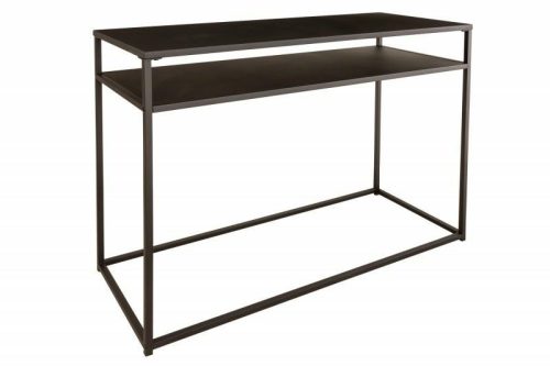 Invicta Dure Steel Fém Konzolasztal Fekete Kétszintes