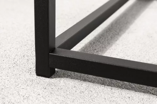 Invicta Dure Steel Fém Konzolasztal Fekete Kétszintes
