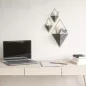 Umbra Trigg Geometrikus Fali Virágtartó Kerámia Fekete-Arany