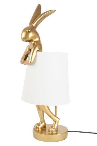 KARE Rabbit Dekoratív Asztali Lámpa Fehér-Arany 88cm