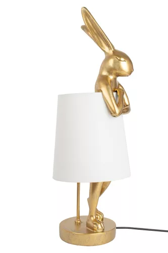 KARE Rabbit Dekoratív Asztali Lámpa Fehér-Arany 88cm