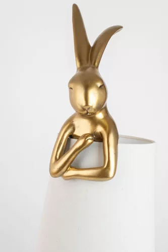 KARE Rabbit Dekoratív Asztali Lámpa Fehér-Arany 88cm