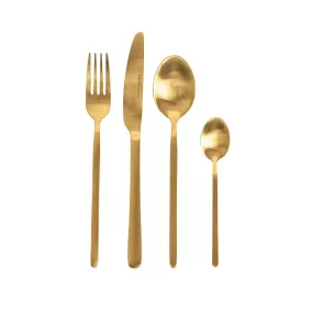 KARE Gloria Matt Gold Rozsdamentes Acél Evőeszközkészlet