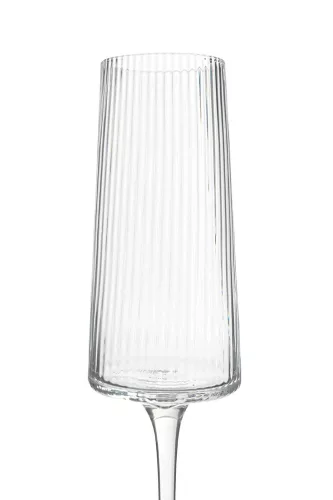 KARE Riffle Pezsgőspohár Üveg Átlátszó Bordázott 215ml