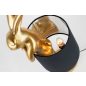 KARE Design Rabbit Arany Nyúl Asztali Lámpa Fekete Lenárnyékolóval